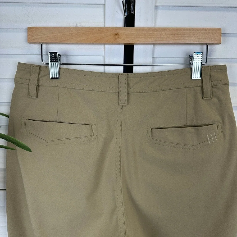 Lululemon Khaki Kahuna Commission Golf Shorts Stretch Casual Mens Size 32‎